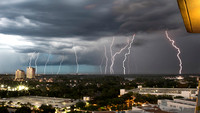 Time lapse of lightening storm taken from the Marriott World East Tower