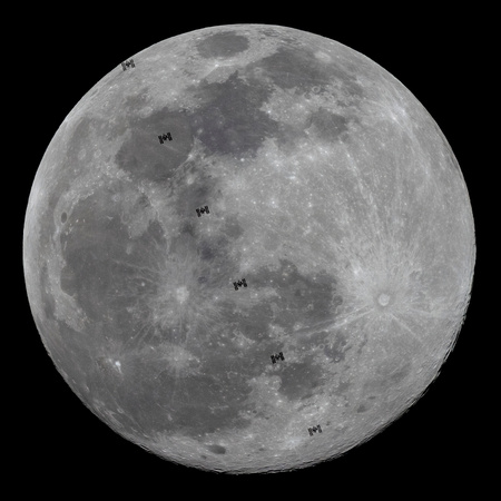 ISS Lunar Transit over central Florida 01-27-21